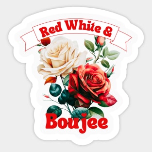 Red White & Boujee Sticker